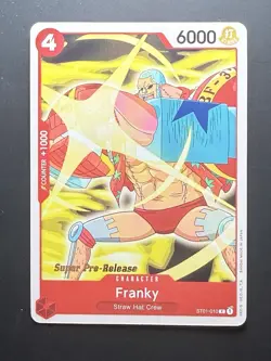 2022 ONE PIECE STARTER DECK ST01-STRAW HAT CREW SUPER PRE-RELEASE FRANKY - Image 1