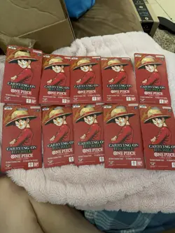 One Piece TCG OP-13 Carrying On His Will Sleeved Booster Pack Lot of 10 English - Image 1