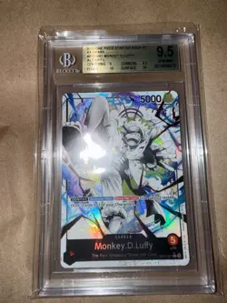 Monkey D. Luffy Leader ST21-001 Gear 5 Parallel Alt Art Foil One Piece BGS 9.5 - Image 1