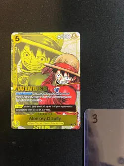 One Piece TCG Monkey D Luffy P-106 Winner Pack Vol 2 Promo Card - English NM - Image 1