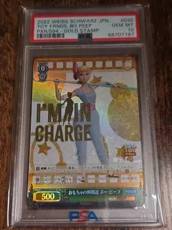 [Y1][PSA10] PXR-S94-030SP SP Toy Friends Bo Peep Weiss Schwarz PIXAR Card JP - Image 1