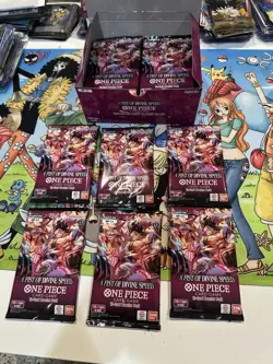 One Piece Card Game a Fist of Divine Speed OP-11 Booster Pack Lot Of 6 Packs C - Image 1