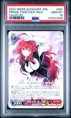 Weiss Schwarz 2024 Fujimi Fantasia Bunko Vol.2 081 Promised Together Rias PSA 10 - Image 1
