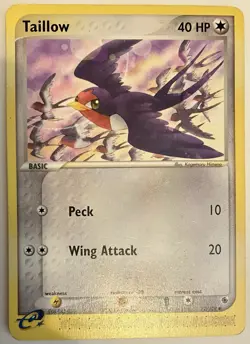 Pokemon TCG Card Taillow 72/109 2003 E-Reader WOTC Vintage Non-Holo Common HP - Image 1