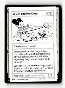 A Girl and Her Dogs Mystery Booster 2 Playtest Cards MTG NM - Image 1