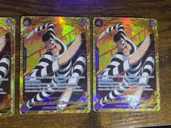 4 x Bandai One Piece Card Game Mr.2.Bon.Kurei (Bentham) EB01-061 SR Foil EN - Image 2