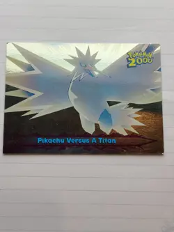 Pokemon Topps Card Foil Pokemon 2000 Pikachu Versus A Titan Blue Label - Image 2
