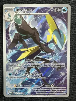 Inteleon 142/132 MEG EN Illustration Secret Rare Full Art Pokemon TCG Card NM - Image 1