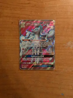 Pokemon Alolan Ninetales GX Full Art Card 205/214 SM Lost Thunder LP - Image 1
