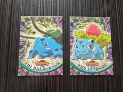 Topps Pokemon #01 Bulbasaur #02 Ivysaur Cards Series 1 - Image 1