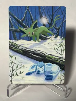 Shiny Espeon Custom Painted Pokemon Card (ORIGINAL) Version 1 of 1 - Image 1