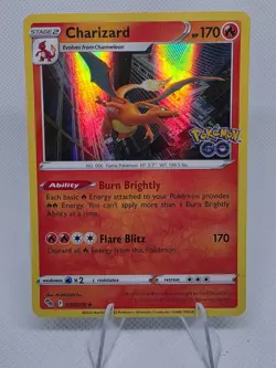 Charizard 10/78 Holo Rare Pokemon GO 2022 Stamped Pokemon TCG Card 010/078 NM - Image 1