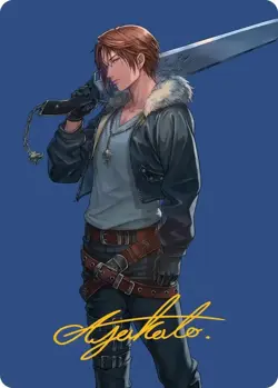Squall, SeeD Mercenary Art Card (Gold-Stamped Signature) S Art Series: FF 47 NM - Image 1