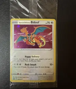 Pokemon TCG Special Delivery Bidoof SWSH177 Sealed Mint! Promo Card - Image 1