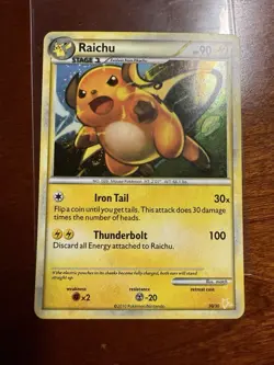 Raichu Holo Pokemon 30/30 Pokemon Tcg 2010 Rare Card LP - Image 1