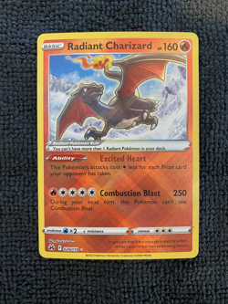 Radiant Charizard 020/159 Crown Zenith SWSH Pokemon Card Radiant Rare Holo NM - Image 1