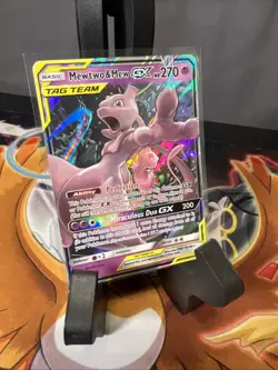 Pokemon TCG Mewtwo & Mew GX Full Art Holo Card 71/236 Unified Minds Near Mint NM - Image 1