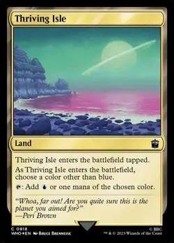 Slightly Played, English - 1 x MTG Thriving Isle - Surge Foil Universes Beyond: - Image 1
