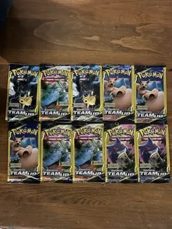 Team Up 3 Card Booster Packs Set Of 10 (Factory Sealed) Art Set! - Image 1