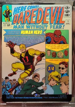 Daredevil, Man Without Fear (Borderless) (0398) Marvel Super Heroes Foil MTG NM - Image 1