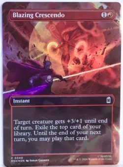 Blazing Crescendo [New, Near Mint] Borderless *Foil* {Marvel Super Heroes} - Image 1