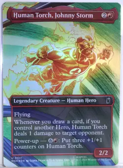 Human Torch, Johnny Storm [New, Near Mint] BRDL *Foil* {Marvel Super Heroes} - Image 1