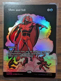 Show and Tell (Borderless) #60 (Foil) NM Marvel Universe Eternal-Legal Magic MTG - Image 1