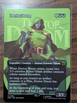 Doctor Doom (Borderless Reg) (365) Marvel Super Heroes Mtg Magic The Gathering - Image 1
