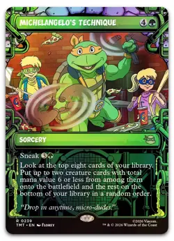 Michelangelo's Technique (Showcase) #239 (Foil) NM Teenage Mutant Ninja Turtles - Image 1