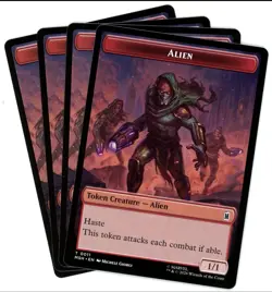 x4 Alien / Wall - Double-Sided Token - Marvel Super Heroes MTG NM/M - Image 1