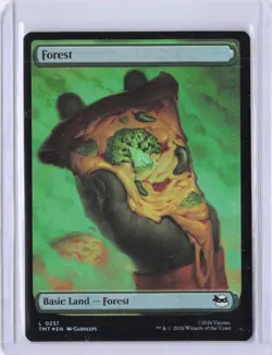 🔥 MTG Teenage Mutant Ninja Turtles Forest L 0257 Pizza Land Full Art Foil - Image 1