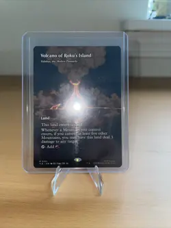 Volcano of Roku's Island - Valakut, the Molten Pinnacle BORDERLESS Avatar MTG - Image 1