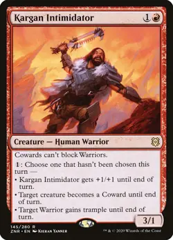 MTG Kargan Intimidator Zendikar Rising 145/280 Foil Rare - Image 1