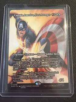 Captain America, First Avenger (Borderless) 88 MAR Magic: The Gathering NM - Image 1
