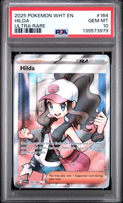 2025 Pokemon White Flare Hilda Ultra Rare #164 PSA 10 - Image 3