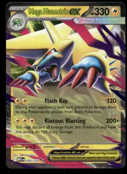 Pokemon Cards Mega Manectric ex 050/132 Mega Evolution Double Rare NM *2 - Image 1