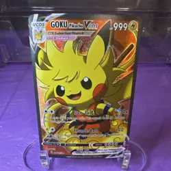 Pokemon Goku Pikachu VCOS Full Art Holo Card - Image 1