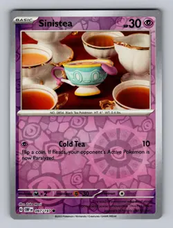 Sinistea 097/197 Common Obsidian Flames Pokemon Reverse Holo Near Mint - Image 1