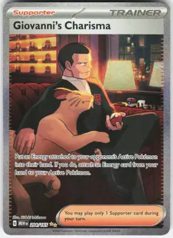 Giovanni's Charisma 204/165 Special Illustration Rare 151 Pokemon Holo Near Mint - Image 1