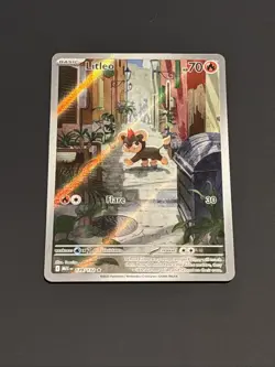 Pokemon TCG Litleo 139/132 ME01 Mega Evolution Illustration Rare Holo 70HP NM - Image 3