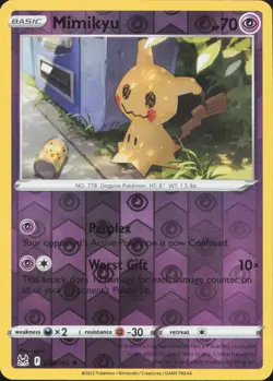 Pokemon Mimikyu 080/196 Rare Lost Origin Reverse Holo Near Mint - Image 1