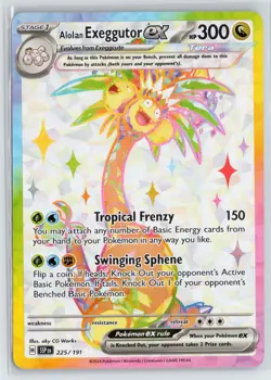 Pokemon SV08: Surging Sparks #225/191 Alolan Exeggutor ex NM - Image 1