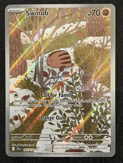 Swinub 165/159 Journey Together EN Illustration Rare Secret Pokemon TCG Holo NM - Image 1