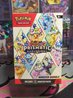 Pokemon TCG Scarlet Violet Prismatic Evolutions Booster Bundle 6-Packs Sealed - Image 1