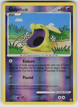 Gulpin 40/99 Uncommon Arceus Pokemon Reverse Holo Lightly Played - Image 1