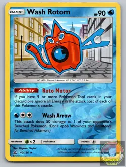 Wash Rotom 40/156 Rare Ultra Prism Pokemon Reverse Holo Near Mint - Image 1