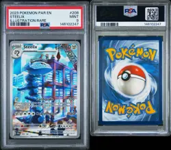 2023 POKEMON PAR EN-PARADOX RIFT ILLUSTRATION RARE #208 STEELIX PSA 9 - Image 3