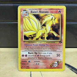 Pokemon Blaine’s Ninetales Gym Challenge 21/132 Non Holo Rare Played Vintage - Image 1