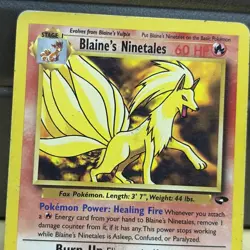 Pokemon Blaine’s Ninetales Gym Challenge 21/132 Non Holo Rare Played Vintage - Image 2