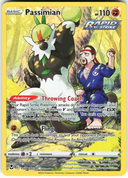 Passimian TG08/TG30 Pokemon SWSH12: Silver Tempest Trainer Gallery Holo Ultra NM - Image 1